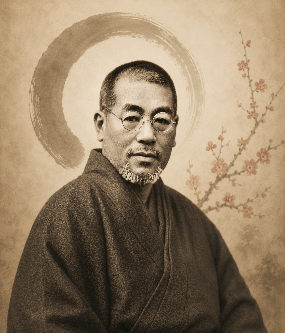 Portrait of Mikao Usui, founder of Usui Reiki Ryōhō.